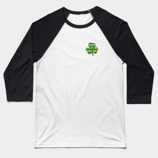 Small Green Stripes Shamrock for St Patricks Day Baseball T-Shirt